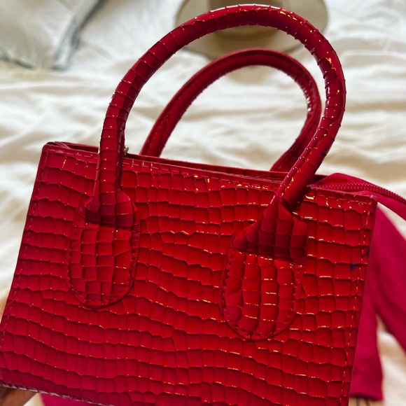 90s y2k style pink Cropped sweater& mini purse - Picture 11 of 11